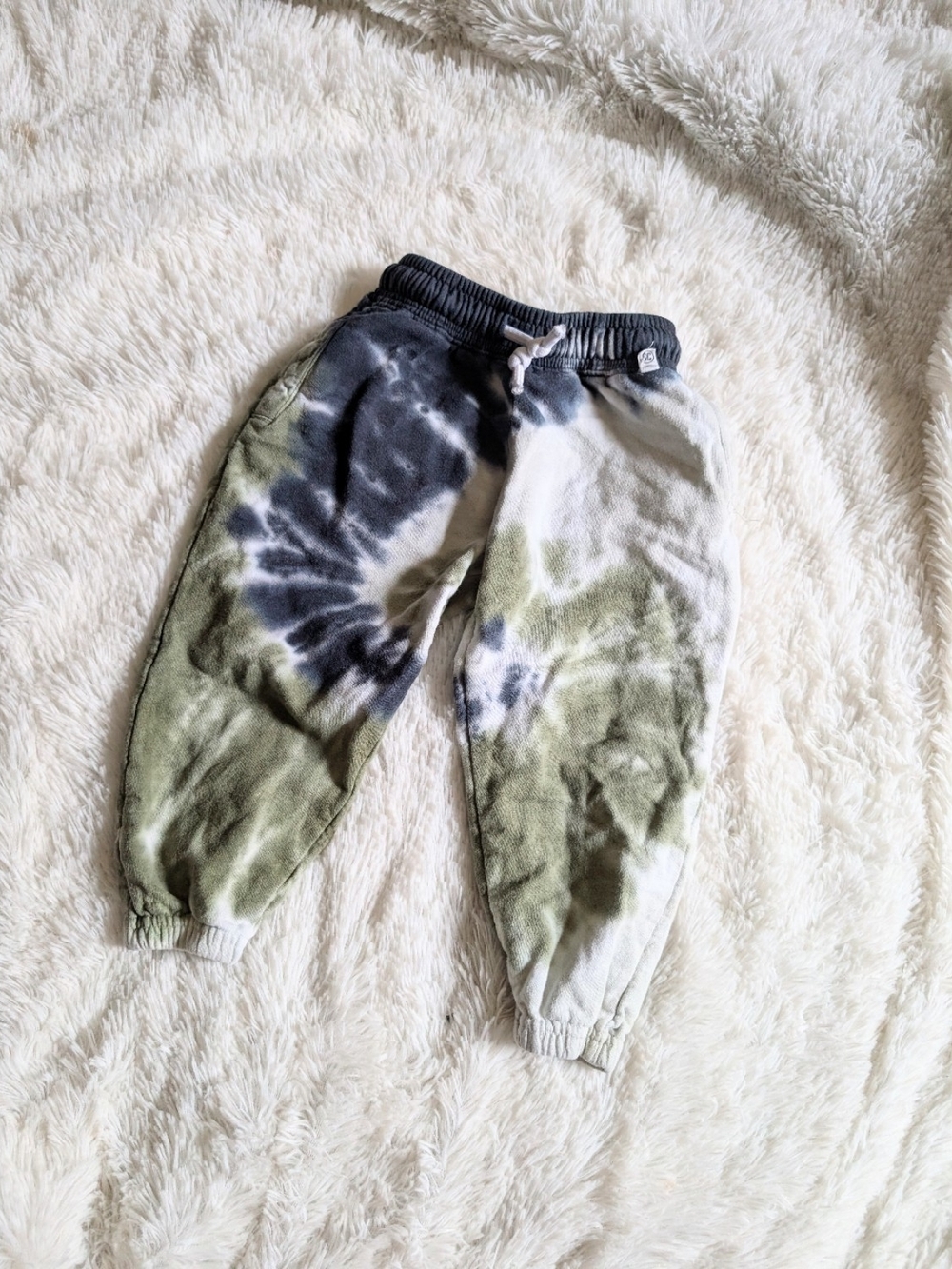 Sovereign Code Tie Dye Olive Green & Black Jogger Sweatpants Size 24 Months